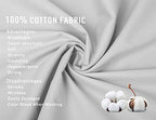Sunflower Queen Pillowcases Set of 2, 100% Cotton Queen Pillow Cases 2, 20×30 inches Ash, Soft and Breathable - color: Ash, size: Queen (20"x30")