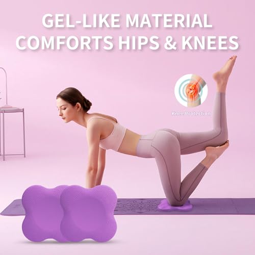 2 packs Yoga Knee Pad Mats Extra Thick for Knees Elbows Wrist Hands Head Foam Pilates Kneeling pad Yoga Knee Cushion Thick Exercise Pads for Knees Elbows Wrist Hands Head Foam Pilates Kneeling pad，Support Foam Pads for Women and Men - color: purple