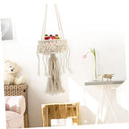 ORFOFE Craftsmanship Basket Organizer Woven Plant Pot Decorative Plant Container Bohemian Style Storage Basket