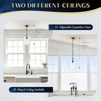 Farmhouse Black Pendant Light – 10" Seeded Glass Dome Hanging Lighting, Hand-Blown Bubble Glass Shade, 1-Light E26 Pendant Lights for Kitchen Island, Dining Room, Hallway - color: Black-Medium Seeded Glass