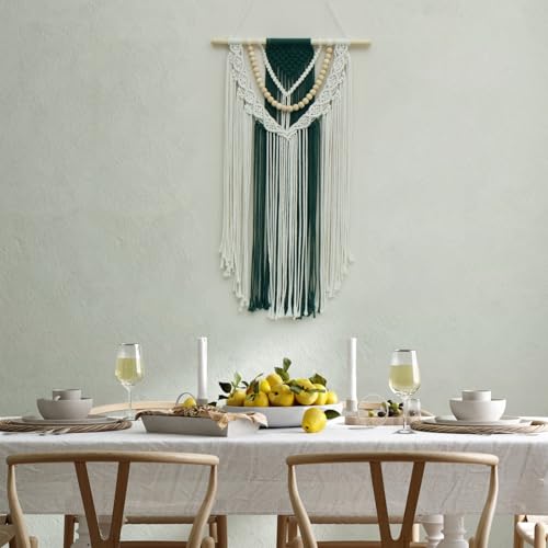 HVEST Macrame Wall Hanging - Handmade Boho Tapestry Wall Art Decor, Bohemian Woven Tapestry Home Decor for Bedroom, Living Room, Nursery, Apartment Aesthetic Wall Decoration