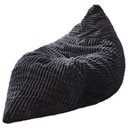 Hobestluk 3 in 1 Bean Bag Chair Giant Bean Bag Chairs Convertible Bean Bag Floor Cushion with Machine Washable Cover, Beanbag Chairs for Adult (Dark Grey) - color: Dark Grey