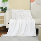 Christmas White Throw Blanket,Super Soft Cozy Blanket for Couch Sofa Bed.Plush Microfiber Blanket Lightweight,50x60 Inch - color: White, size: Throw(50"×60")