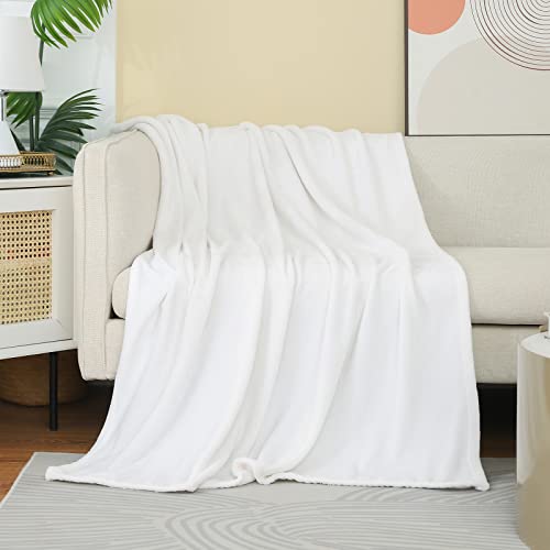 Christmas White Throw Blanket,Super Soft Cozy Blanket for Couch Sofa Bed.Plush Microfiber Blanket Lightweight,50x60 Inch - color: White, size: Throw(50"×60")