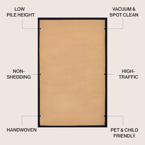 JONATHAN Y Border Jute Indoor Area Rug Natural/Black 8X10 ft, Camden Farmhouse Cottage for Living Room, Bedroom, Kitchen, Office, Easy-Cleaning, High Traffic, Pet-Friendly, Non-Shedding KTN100F-8 - color: Natural/Black, size: 7'8" x 10' (Rectangular)