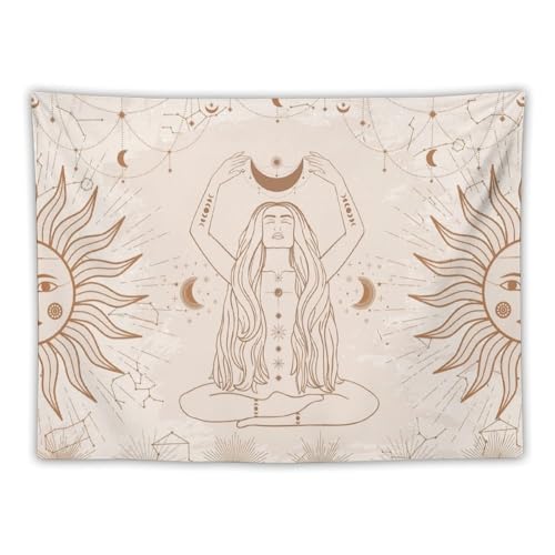 DDCBNS Witchy Tapestry,Moon Phase Tapestry Boho Sun and Moon Tapestry Wall Hanging Home Décor for Girls Bedroom Living Room Dorm Wall Décor 40" x 30" - color: Bohemian Style_06, size: 40"L x 30"W