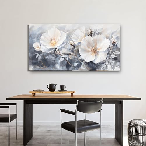 Canvas Wall Art Decor Black and White Wall Art Decorations Vintage Flower Wall Art Prints Wall Art Pictures for Living Room Canvas Art Wall Decor Artwork for Walls Bedroom Office Decor 20" X 40" - color: XY-01D, size: 40"L x 20"W