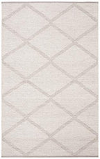 SAFAVIEH Montauk Collection Area Rug - 5' x 8', Grey, Handmade Cotton, Ideal for High Traffic Areas in Living Room, Bedroom (MTK821A) - color: Grey, size: 5' x 8' (Rectangular)