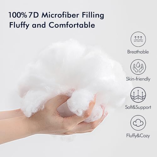 MIULEE Pack of 2 20x20 Outdoor Pillow Inserts, Outdoor Throw Pillows Water-Resistant Decorative Premium Square Pillow Stuffer Sham for Porch Swing Couch Sofa Cushion Patio Furniture - size: 20x20 Inch