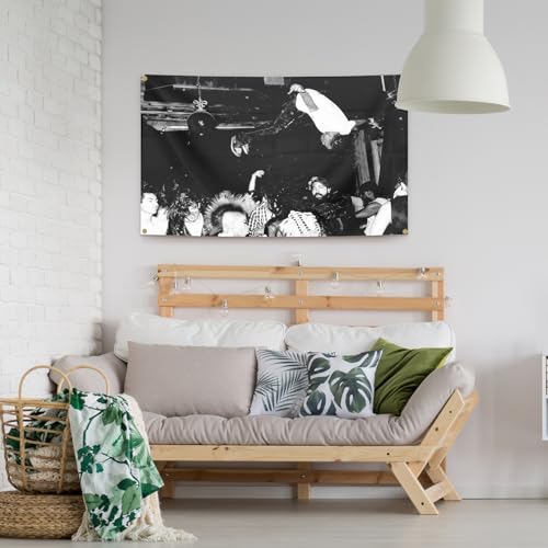 BYADKOA- Playboi Carti Die Lit Album Cover Flag Banner Aesthetic Decorative Durable Man Cave Wall tapestry with 4 Brass Grommets 3x5 Feet Flag Suitable For Indoor And Outdoor Decorate for College Dorm
