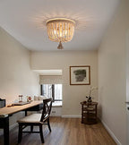 AMZASA Boho Flush Mount Ceiling Light Wooden Beaded Hepm Rope Oak Withe Farmhouse Beaded Chandelier Light Fixture 3 Lights for Nursery Bedroom Hallway Entryway - color: Hemp Rope