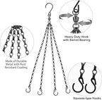 Heybe Swivel Hanging Basket Chains 23 Inches 4 Leads Hanging Chains Flower Pot Hanger Replacement Plant Hangers for Planters and Lanterns, Pack of 3 (4 Legs-Swivel) - style: 4 Legs-Swivel