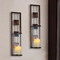 Shelving Solution Wall Sconce Candle Holder Metal Wall Decorations for Living Room, Bathroom, Dining Room, Set of 2 - style: Style B