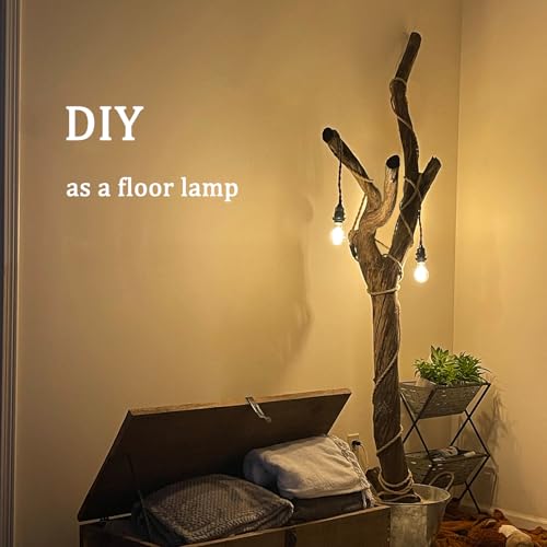2-Light Plug in Pendant Light Cord 19.68ft Hemp Rope Pendant Lights with Plug in Cord E26 Vintage Hanging Lamp Fixtures DIY for Kitchen Island Dining Room, Bulbs NOT Included - color: 1-Pack 2-Light Hemp Rope Black
