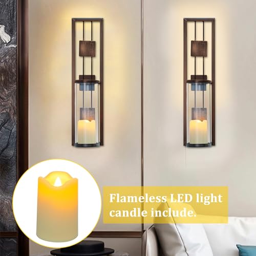 Shelving Solution Wall Sconce Candle Holder Metal Wall Decorations for Living Room, Bathroom, Dining Room, Set of 2 - style: Style B