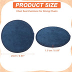 uxcell Round Stool Cushion, 10 x 10 Inch Round Seat Pads with Elastic Straps, Anti-Slip Soft Round Pad Chair Seat Cushions for Dining Chairs Kitchen Bar High Stool, Dark Blue - color: Dark Blue, size: 10 x 10 Inch