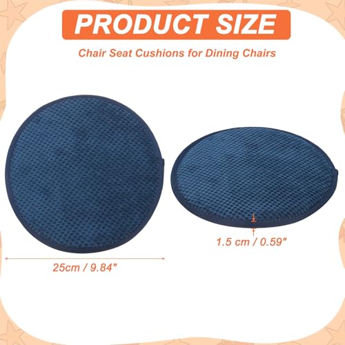 uxcell Round Stool Cushion, 10 x 10 Inch Round Seat Pads with Elastic Straps, Anti-Slip Soft Round Pad Chair Seat Cushions for Dining Chairs Kitchen Bar High Stool, Dark Blue - color: Dark Blue, size: 10 x 10 Inch