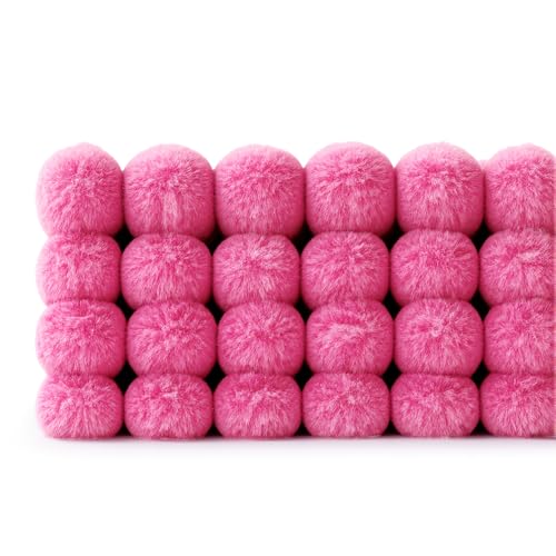 MIULEE Faux Fur Plush Decorative Throw Pillow Covers 20x20 Set of 4, Modern Soft Fuzzy Striped Cushion Covers for Sofa Couch Bed Living Room Cozy Home Decor,Hot Pink - color: Hot Pink, size: 20" x 20" (Pack of 4)