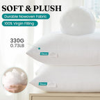 Oubonun 16 x 16 Throw Pillow Inserts - Soft, Plush & Decorative Down Alternative Pillows for Couch Sofa Bed, Machine Washable - White, Pack of 2 - size: 16x16 Inch (Pack of 2)