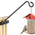 12-Inch Deck Bird Feeder Hanger for Railing, Outdoor Decor Plant Hanger, Balcony Railing Hook - 22LB Capacity - for Hanging Plants, Bird Feeders, Lanterns, Wind Chimes - size: 12 inch 1 Pack