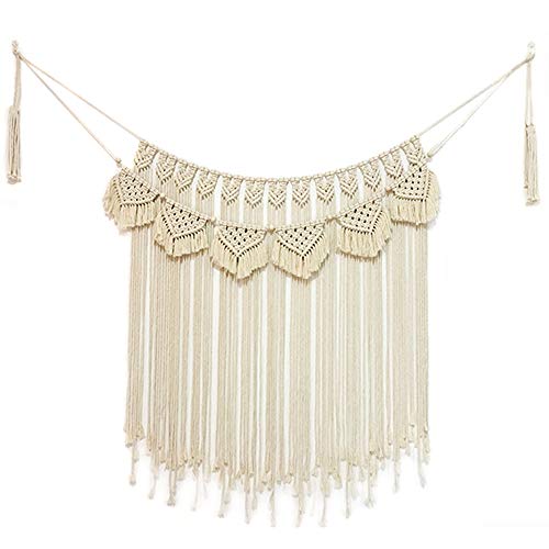 Macrame Woven Wall Hanging Curtain Fringe Garland Banner Boho Shabby Chic Bohemian Wall Art Decor