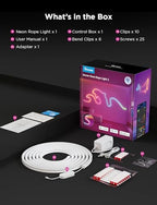 Govee RGBIC Neon Lights, LED Smart Neon Rope Light 2 Works with Matter, Alexa, Google Assistant, Custom DIY Neon Strip Lights for Bedroom and Wall Decor, Softer Material, 9.8ft, White - size: 9.8ft