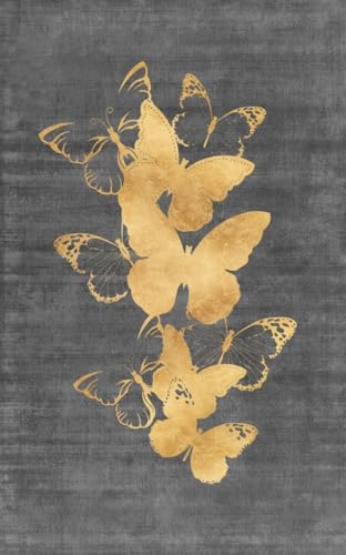 Gold Grey Butterfly Distressed Modern Abstract Area Rug for Livingroom Bedroom Ultra Soft Washable Faux Wool Throw Rug 3x5 Diningroom Indoor Outdoor Carpet - color: G, size: 3x5
