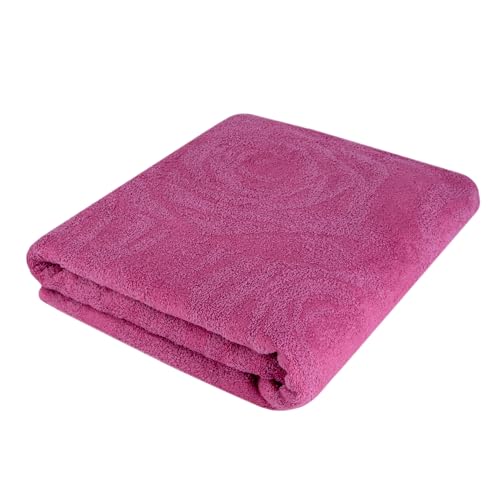 100% Cotton Throw Blanket for Couch Sofa or Bed All Season Terry Blankets & Throws, Lightweight & Breathable Cotton Blanket, Picnic Rug, Terry Bed Sheet (Peony) - color: Peony