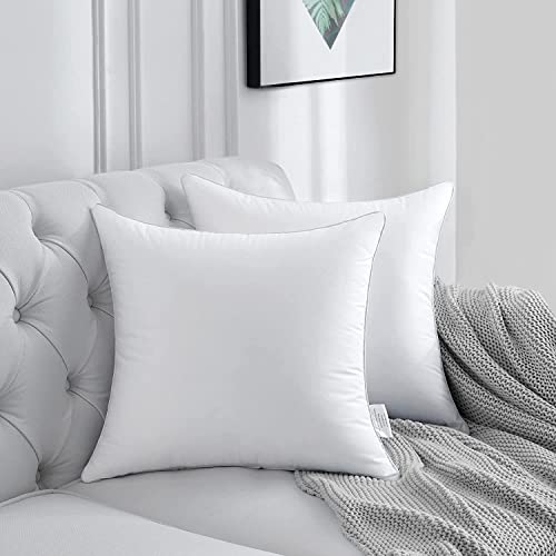 FAVRIQ 26 x 26 Euro Pillow Inserts - 26 Inch Decorative Throw Pillows for Couch Bed Sofa with 100% Cotton Cover - Pack of 2 - size: 26x26 Inch