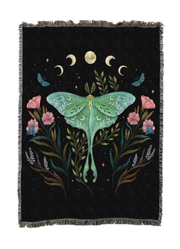 Pure Country Weavers Luna and Forester by Episodic Drawing - Gift Tapestry Throw Blanket Woven from Cotton - Made in The USA (50X60) - color: Luna and Forester, size: 50x60