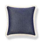 Hofdeco Premium Coastal Hampton Outdoor Performance Throw Pillow Cover Only, 22"x22" Water Repellent, UV and Fade Resistant for Backyard, Couch, Poolside, Indigo Blue Woven Solid - color: Indigo Blue Solid 22"x22"