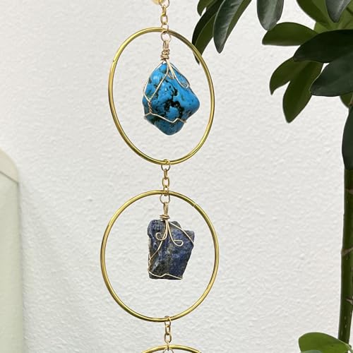 Healing Crystal Energy Wind Chime, Crystals Decor, Meditation Home Decoration, Gem Wall Decoration, Birthday Gift, Colorful Sunshine Catcher
