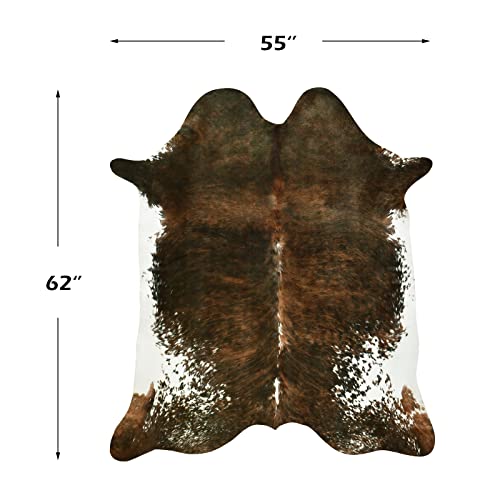 BENRON Faux Cowhide Rug, Western Cow Hide Rugs for Living Room Bedroom Home Decor, Non Slip Cute Rug with Irregular Animal Skins and Hides, Olive Green, 4.6 x 5.2ft - color: Olive Green, size: 4'7" x 5'2" (Irregular)