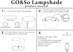 GO&SO Medium Drum Lamp Shades Set of 2 Woven Lampshades, 13" L x 13" H (E26 Spider),Farmhouse Lampshades for Table Lamp & Bedside Lamps, Replacement Lamp Shade In Hand Crafted,Easy Assembly Required - color: Hand-woven fabric, size: 13*13*10IN-2PC