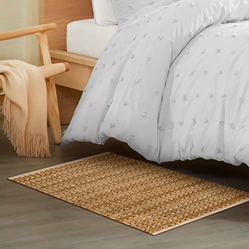 Ramanta Home Jute Patsan 24x36 Inches Natural Rug, Farmhouse Neutral Boho Small Doormat Rugs for Bedroom, Living Room, Entryway, Kitchen, Indoor | Rustic Handwoven Door Carpet Mat for Home Décor - color: Natural Jc, size: 2' x 3' (Rectangular)