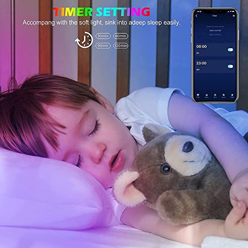 Tenmiro Led Lights for Bedroom 100ft (2 Rolls of 50ft) Music Sync Color Changing Strip Lights with Remote and App Control RGB Strip, for Room Home Party Decoration - size: RGB 100FT