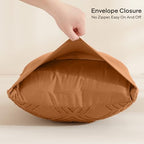 JELLYMONI Pillowcases King Size Rust 2 Pack Boho Plaid Bed Pillow Covers 20x36in Polyester Envelope Pillow Shams Tufted Bohemian Textured (Pillows are not Included) - color: 03 - Rust - Grid, size: 36" x 20" (Pack of 2)