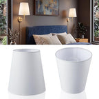 Teenyyou Small Empire Lamp Shade Set of 2, 4.3"top x 6.3"bottom x 6.6" High Suitable for E26/e27, White Fabric Lamp Shades for Table, Floor, Bedside, Wall - color: White, style: Empire