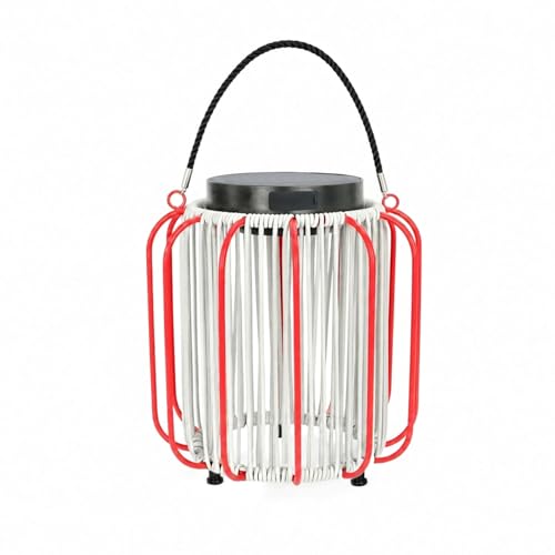 Solar Lanterns Outdoor Waterproof, Wicker Rattan Table Lamp with Iron Protective Frame, Rechargeable Hanging Lantern 30H+ Runtime, Dual USB-C/Solar, 3 Modes, IP54 – Patio Boho Decor Light