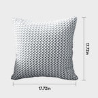Two-Tone Textured Pillow Covers Decorative Throw Cushion Case Soft Home Sofa Accent Pillowcase with Hidden Zipper - color: Dark Gray01