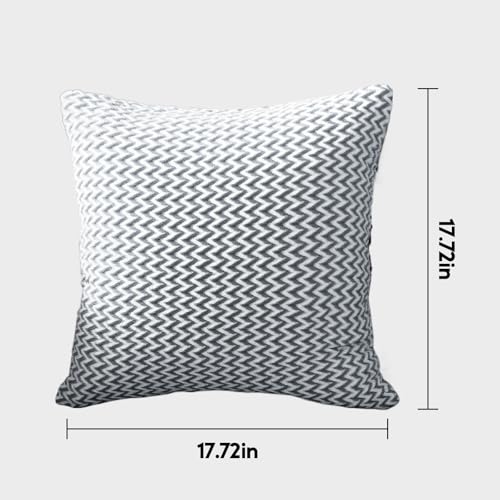 Two-Tone Textured Pillow Covers Decorative Throw Cushion Case Soft Home Sofa Accent Pillowcase with Hidden Zipper - color: Dark Gray01