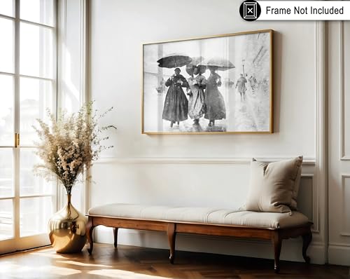 Monem Art Rainy Street Scene Print - Some People Stay in Your Heart Forever Poster - Black & White Art - Monochrome Office or Bedroom Decor - 8x10 Unframed Wall Art by Adam Dauria - color: Style-02, size: 8"L x 10"W