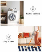 Navy Blue Stripes Kitchen Runner Rug 2'x4', Washable Woven Cotton Area Rug with Tassels Bathroom Hallway Rug, Farmhouse White Simple Vertical Striped Entryway Bedroom Rug Non Slip Throw Rug Carpet - color: Navy Blue, size: 2 x 4 ft