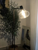 ELYONA 8 Inch Globe Pendant Light Bubble Glass Industrial Kitchen Island Hanging Pendant Light Fxiture Modern Hand Blown Seeded Glass for Farmhouse Dining Room Bar Bedroom Living Room Black - color: Black