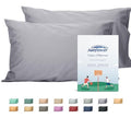 Sunflower Queen Pillowcases Set of 2, 100% Cotton Queen Pillow Cases 2, 20×30 inches Frost Gray, Soft and Breathable - color: Frost Gray, size: Queen (20"x30")