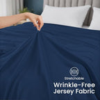 Utopia Bedding Knit Blanket King Size (90x102 Inches, Navy) Soft Lightweight Jersey Breathable Sweatshirt Blanket for Bed,Couch & Sofa - color: Navy, size: King