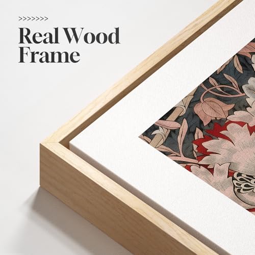 Framed Vintage William Morris Canvas Wall Art Set of 3, Large Retro Floral Artwork Prints, Rustic Farmhouse Botanical Aesthetic Wall Decor for Living Room, Bedroom, Hallway, Office, Total Size 30x60 - color: Botanical, size: 20"W x 30" H x 3Pcs