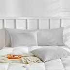 WARMDERN Waffle Weave Pillowcases Body Size 1 Pack Pillow Cases Soft Microfiber Pillow Case Covers Set of 2 Boho Woven Textured Pillowcase with Envelope Closure(Light Grey, Body, 20x54 Inches) - color: Light Grey-waffle Weave, size: 20" x 54" (Pack of 1)