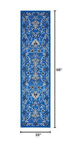 Unique Loom Sialk Hill Collection Area Rug - Washington (2' 2" x 8' 2" Runner, Dark Blue/ Black) - color: Dark Blue/Black, size: 2'2" x 8'2" (Runner)