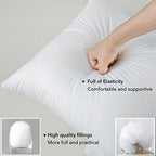 FAVRIQ 18 x 18 Pillow Inserts (Set of 2) - 18 Inch Square Interior Sofa Throw Pillow with 100% Cotton Cover - Decorative Pillow Insert Pair - White Couch Pillow - size: 18x18 Inch